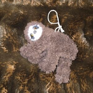 Brown Sloth Fuzzy Toy ORNAMENT